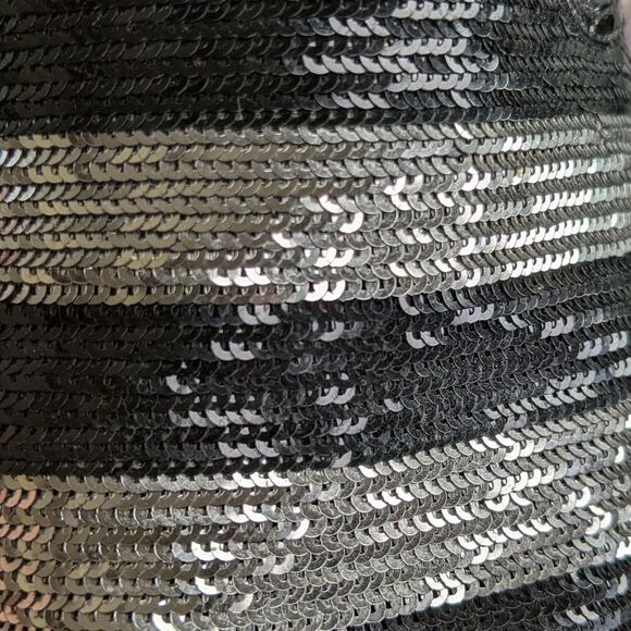 MICHAEL KORS Keaton Striped Sequin Slip-On, Black/Silvertone - Picture 3 of 9